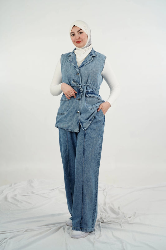 Jeans en denim 2 pièces